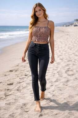 Madewell 9” High-Rise Skinny Jeans Black Button Fly Released Hem Size 24